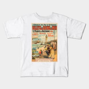 Billets de Bains de Mer Vintage Poster 1890 Kids T-Shirt